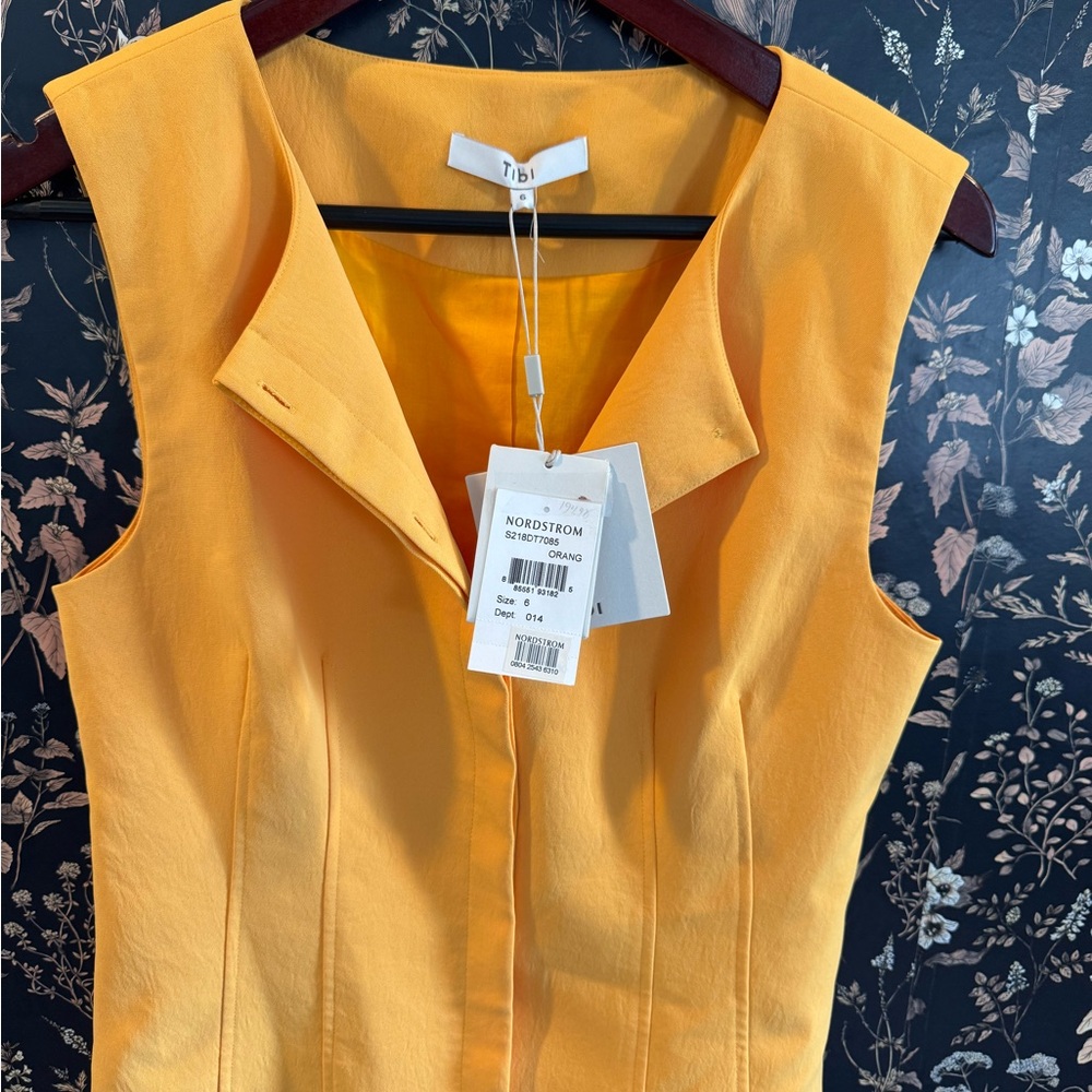 Tibi Golden Sleeveless Top
